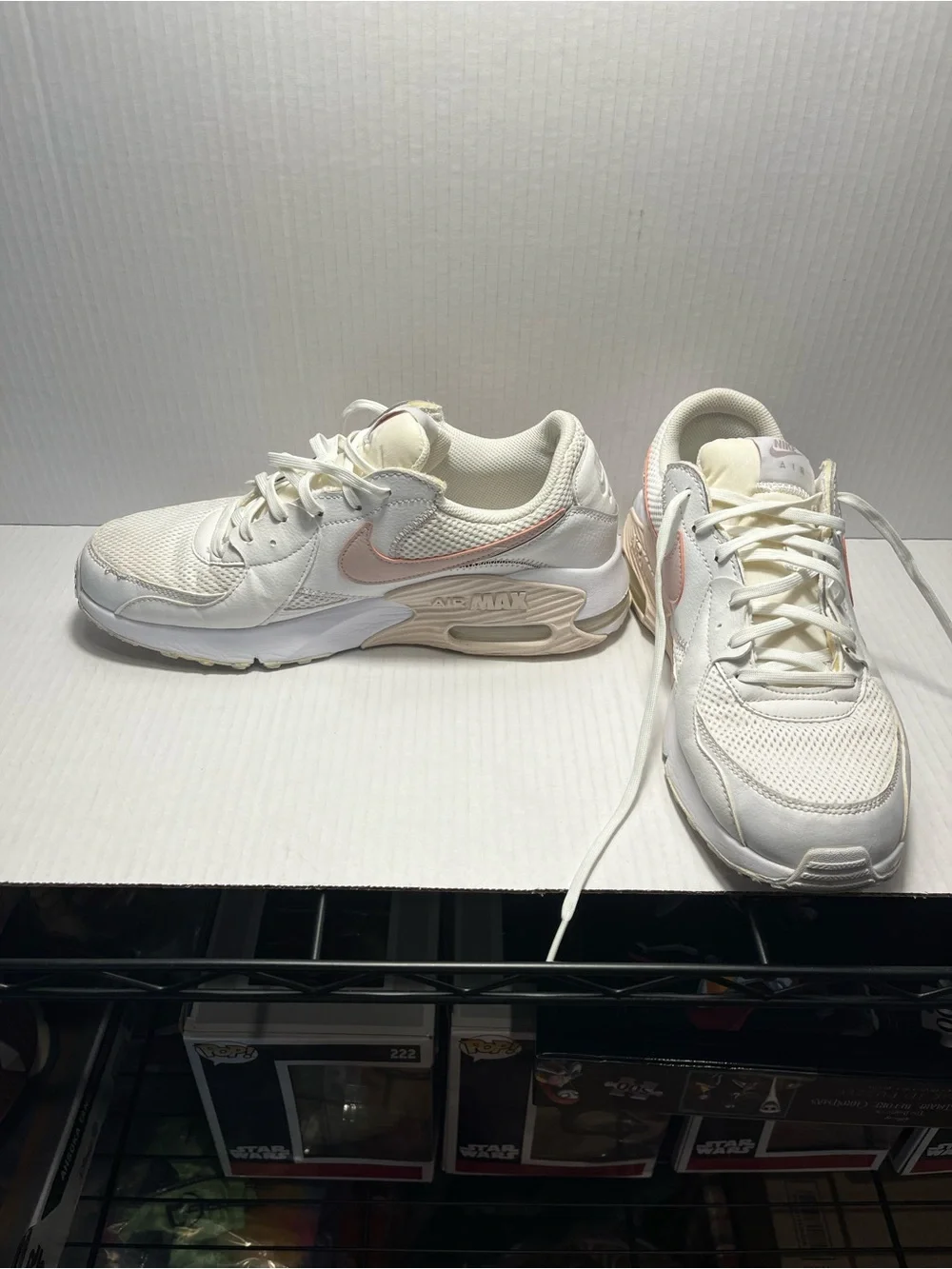 Nike Air Max Excee Womens White and Pink Shoe Size 11